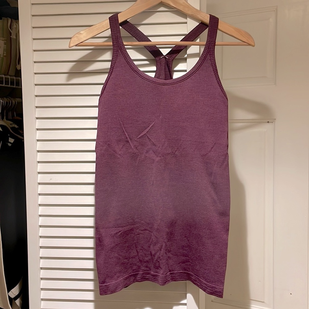 Lululemon Ebb to Street tank 8 burgundy red